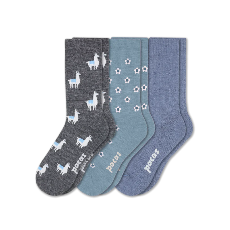 3 Pack - Women's Light-Weight Crew Pacas Socks - Image 145