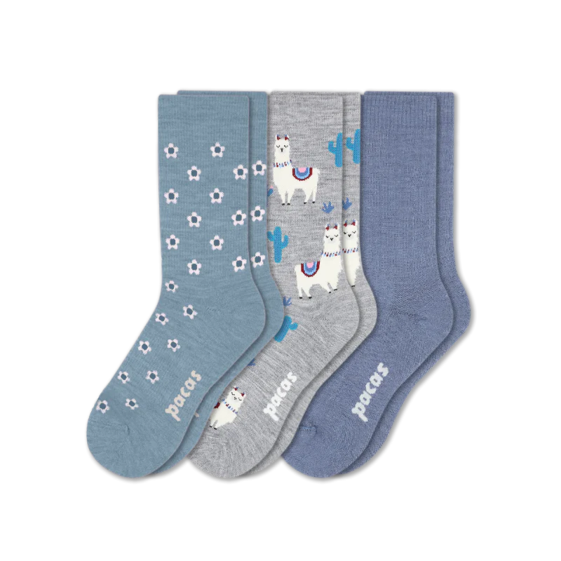 3 Pack - Women's Light-Weight Crew Pacas Socks - Image 147