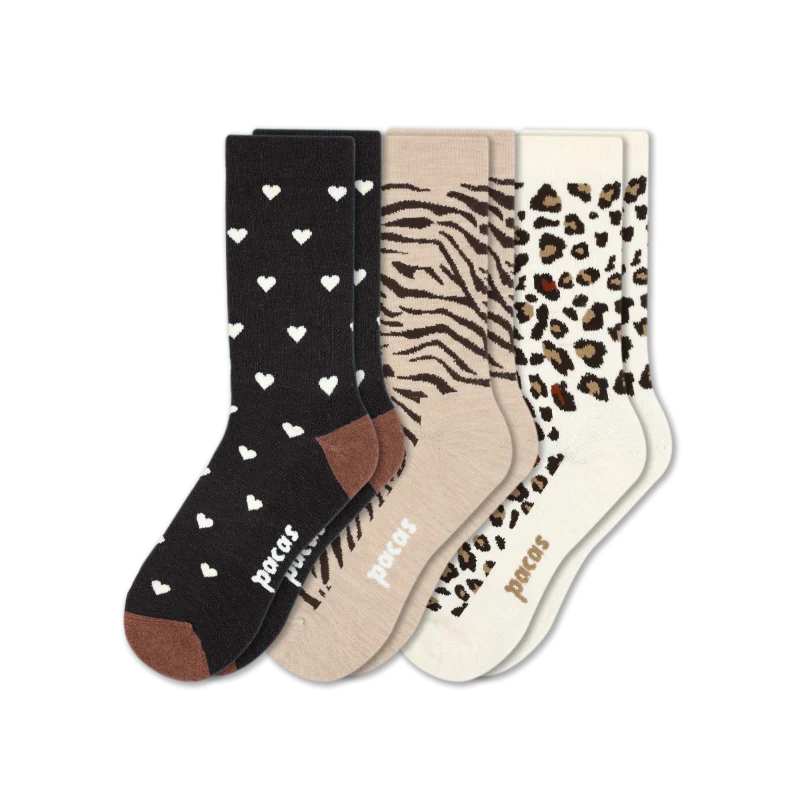 3 Pack - Women's Light-Weight Crew Pacas Socks - Image 148