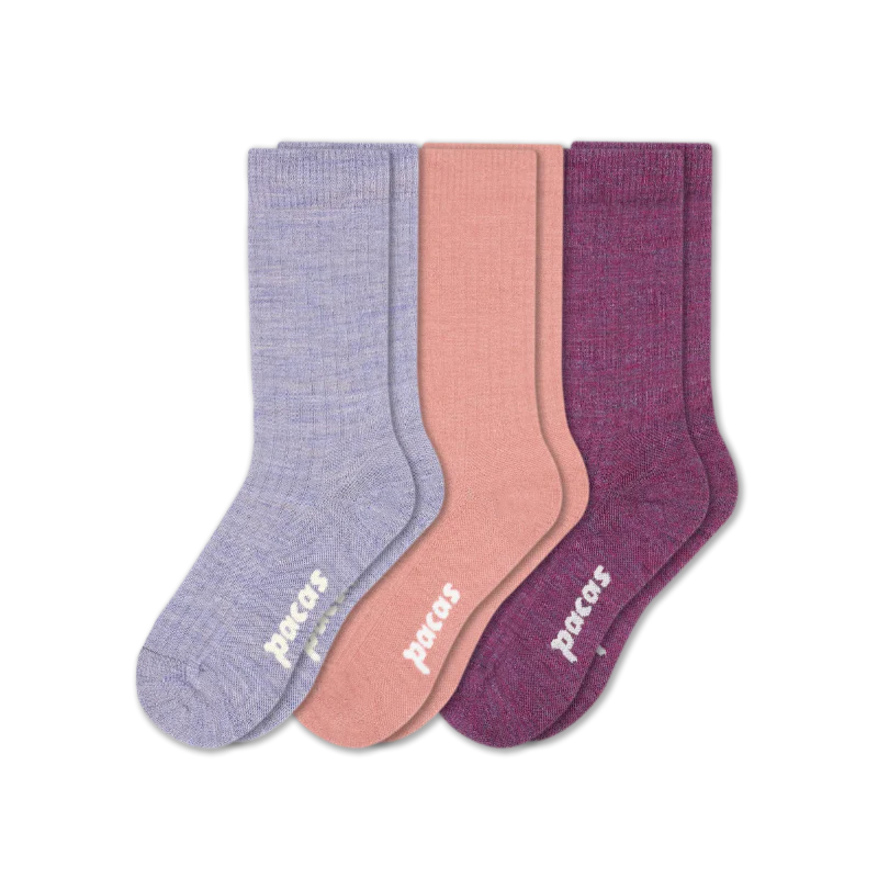 3 Pack - Women's Light-Weight Crew Pacas Socks - Image 149
