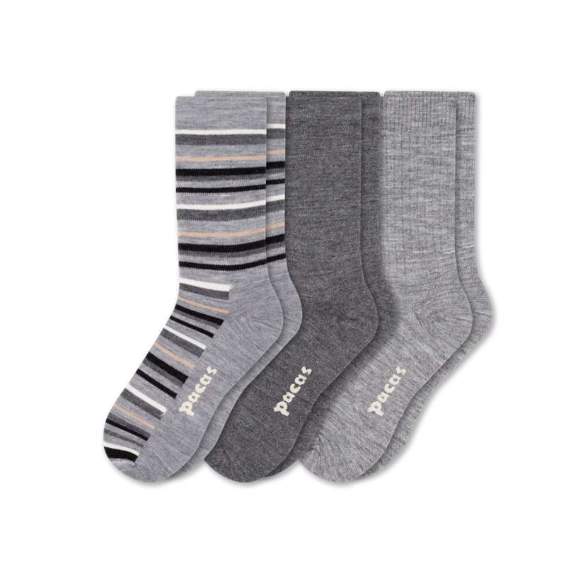 3 Pack - Women's Light-Weight Crew Pacas Socks - Image 15