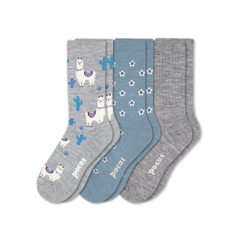 3 Pack - Women's Light-Weight Crew Pacas Socks - Image 152