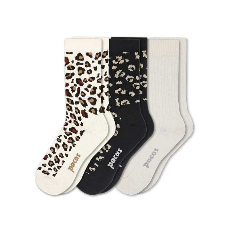 3 Pack - Women's Light-Weight Crew Pacas Socks - Image 157