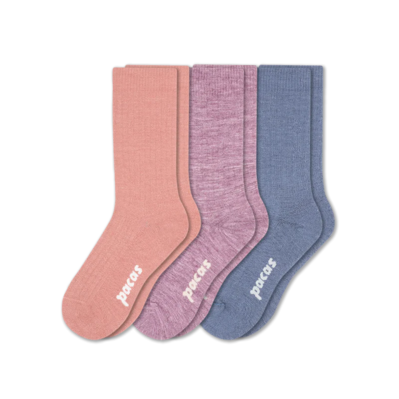 3 Pack - Women's Light-Weight Crew Pacas Socks - Image 158