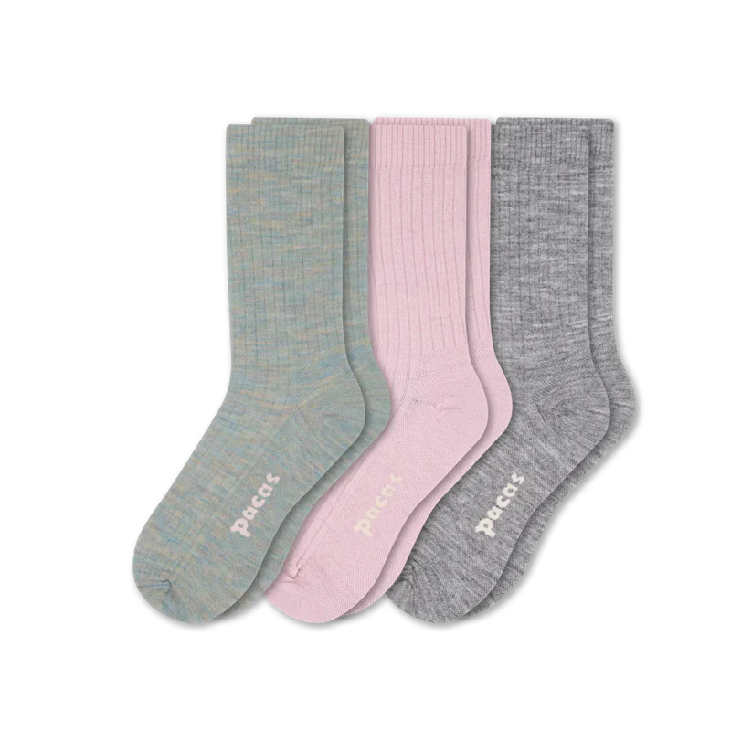 3 Pack - Women's Light-Weight Crew Pacas Socks - Image 16