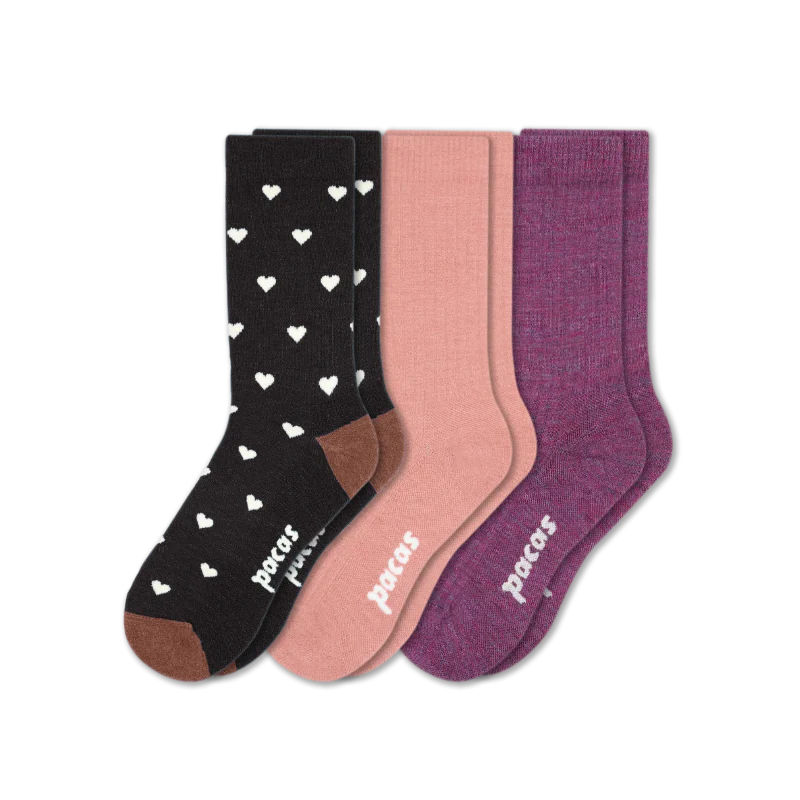 3 Pack - Women's Light-Weight Crew Pacas Socks - Image 162
