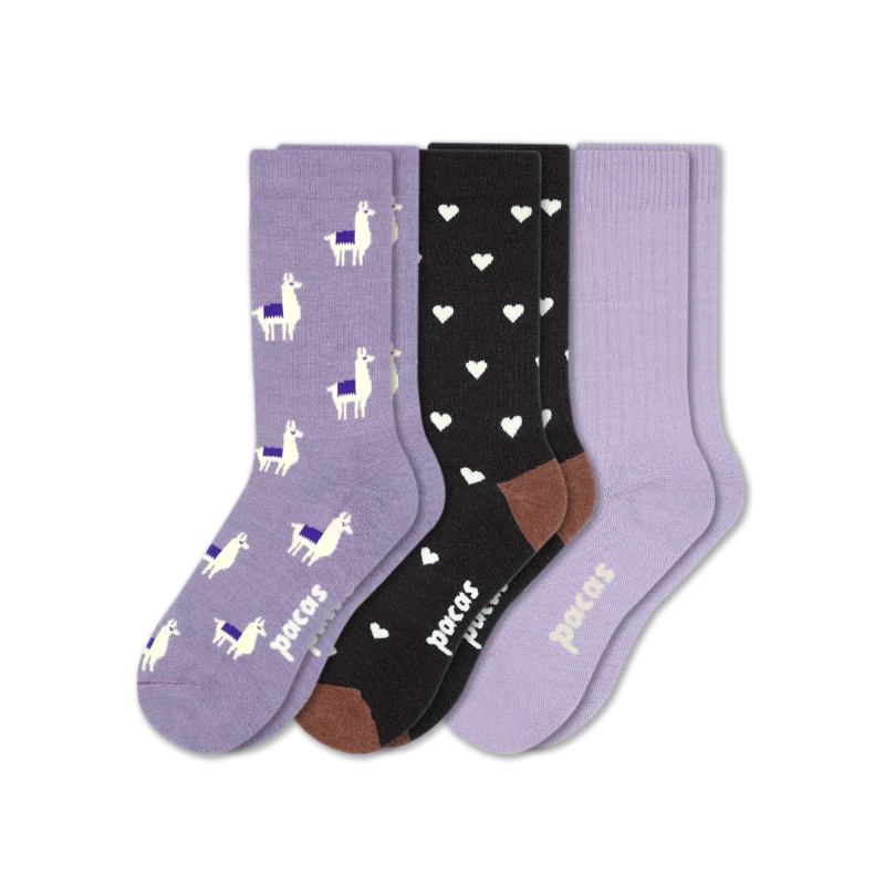 3 Pack - Women's Light-Weight Crew Pacas Socks - Image 169