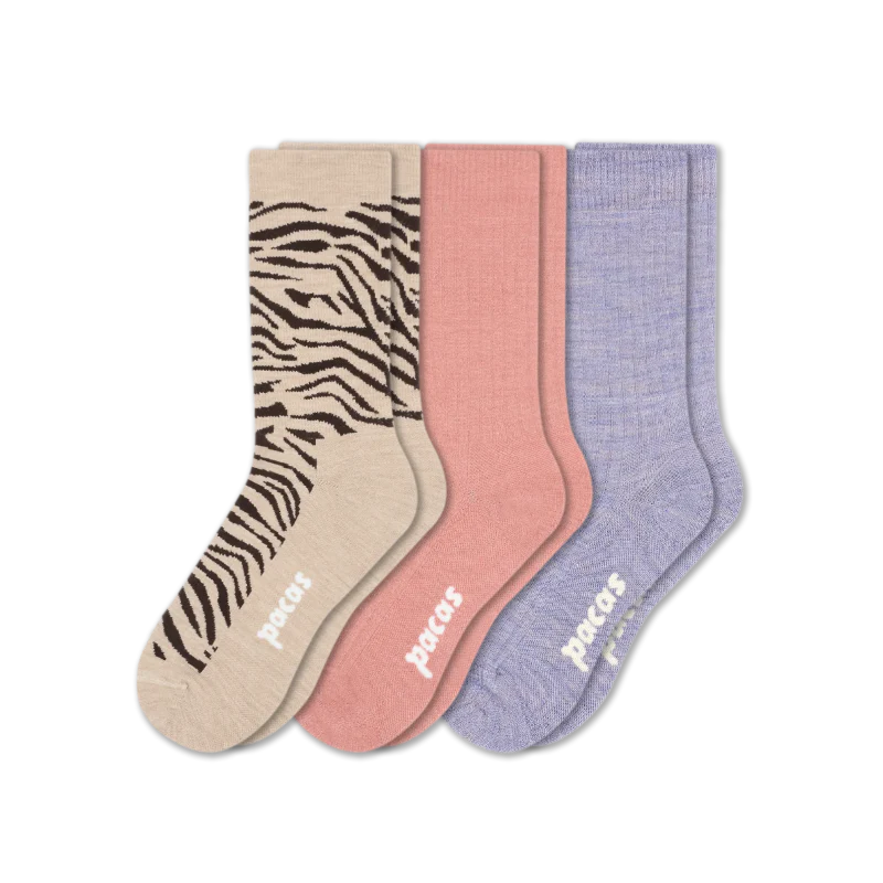 3 Pack - Women's Light-Weight Crew Pacas Socks - Image 173