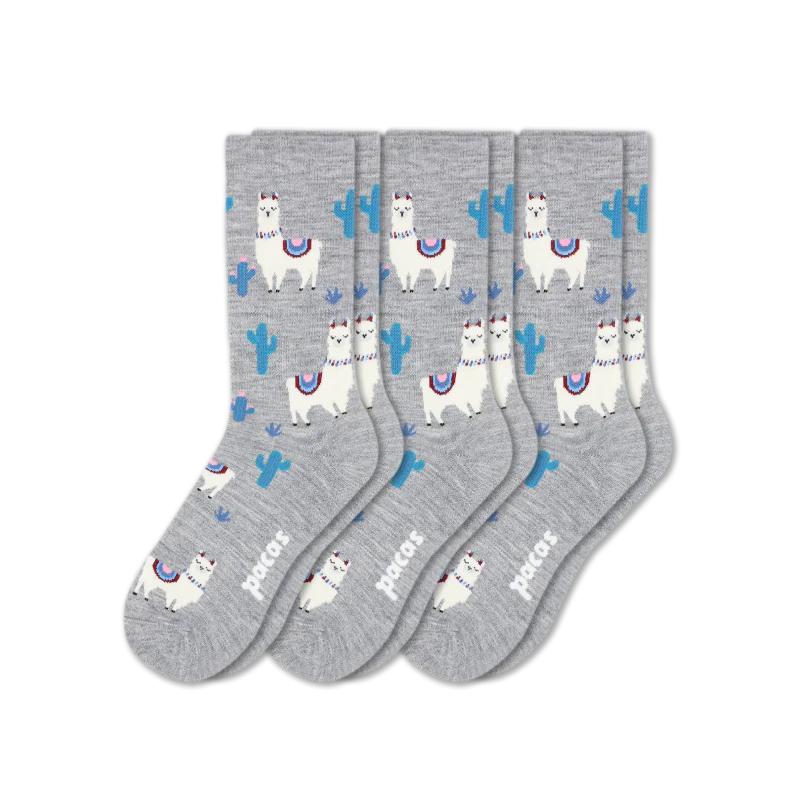 3 Pack - Women's Light-Weight Crew Pacas Socks - Image 189
