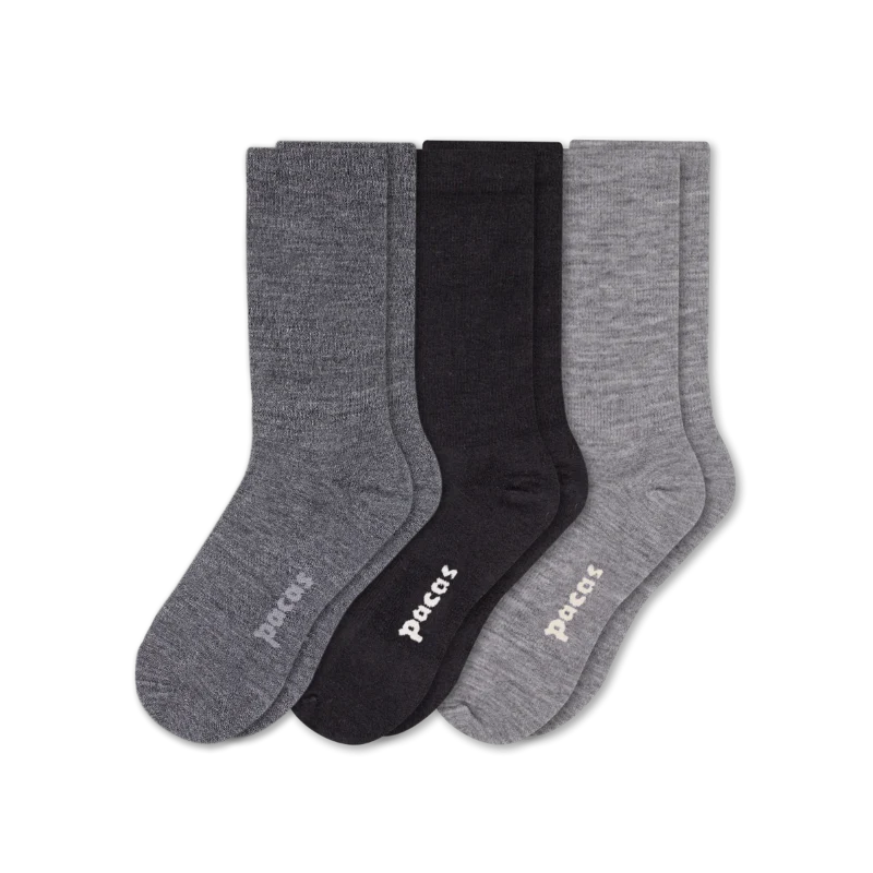 3 Pack - Women's Light-Weight Crew Pacas Socks - Image 198