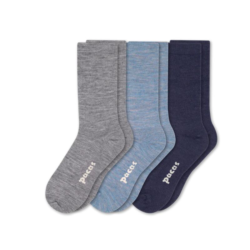 3 Pack - Women's Light-Weight Crew Pacas Socks - Image 20