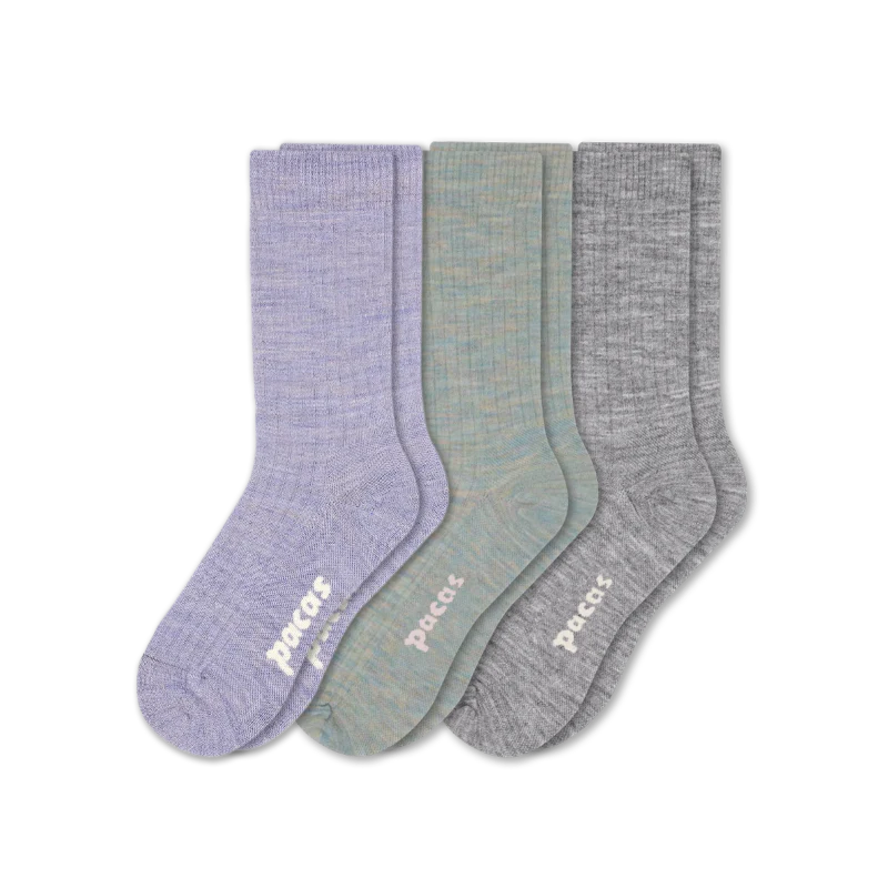3 Pack - Women's Light-Weight Crew Pacas Socks - Image 21