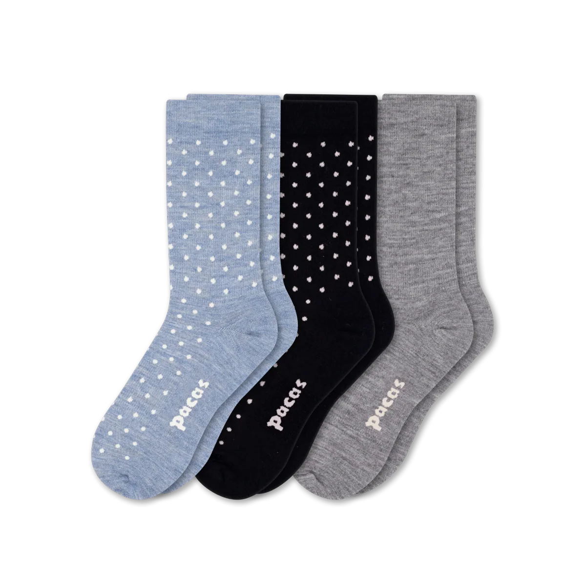 3 Pack - Women's Light-Weight Crew Pacas Socks - Image 214