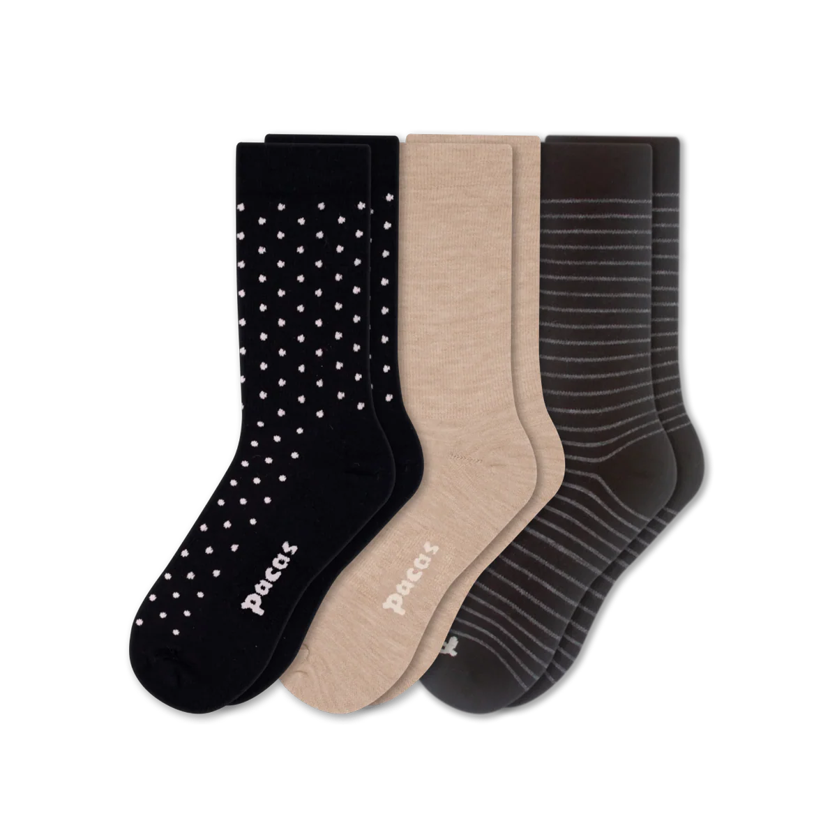 3 Pack - Women's Light-Weight Crew Pacas Socks - Image 218