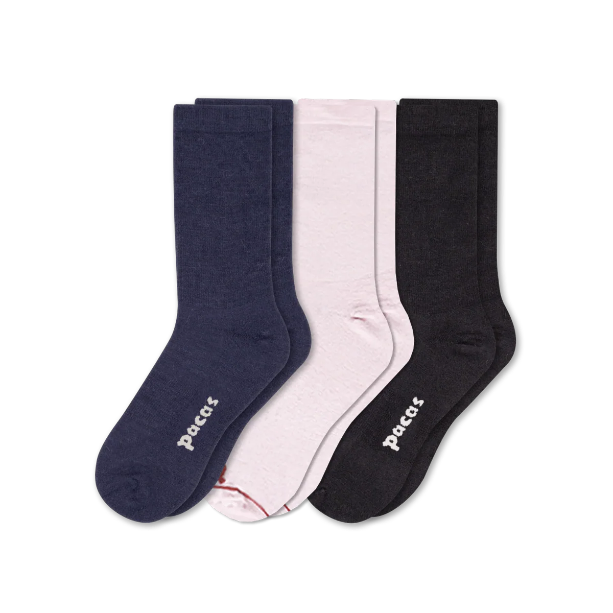 3 Pack - Women's Light-Weight Crew Pacas Socks - Image 220