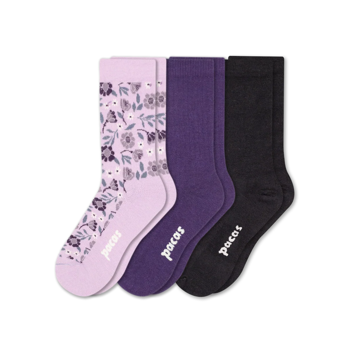 3 Pack - Women's Light-Weight Crew Pacas Socks - Image 223