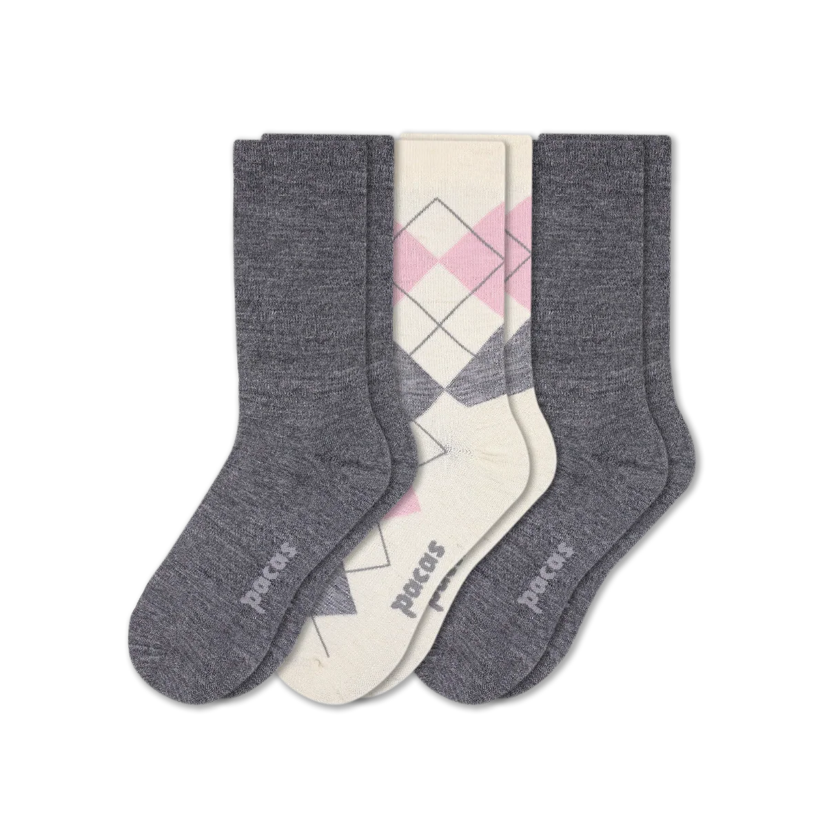 3 Pack - Women's Light-Weight Crew Pacas Socks - Image 228