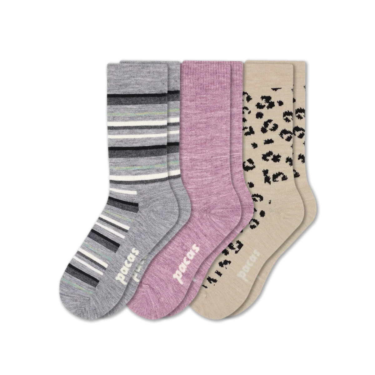 3 Pack - Women's Light-Weight Crew Pacas Socks - Image 230