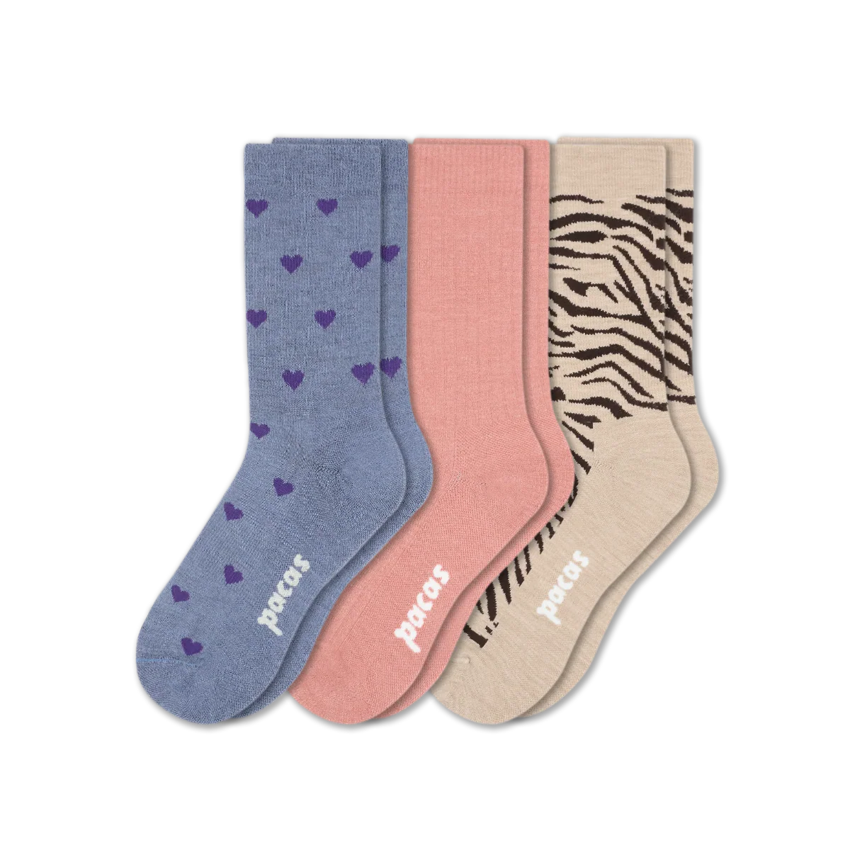 3 Pack - Women's Light-Weight Crew Pacas Socks - Image 232