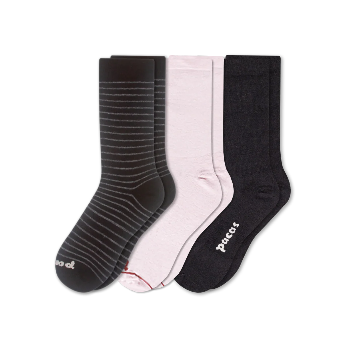 3 Pack - Women's Light-Weight Crew Pacas Socks - Image 234