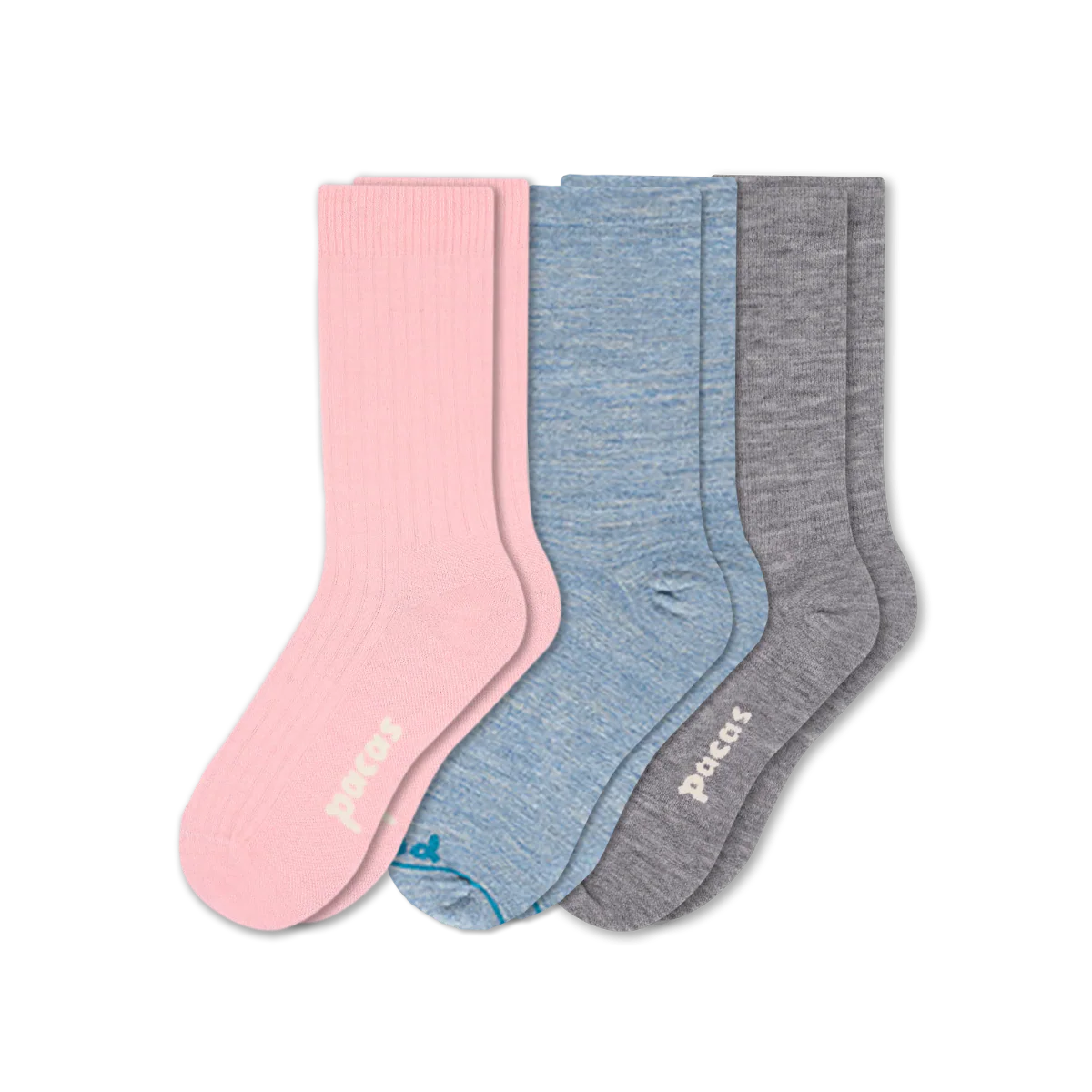 3 Pack - Women's Light-Weight Crew Pacas Socks - Image 235