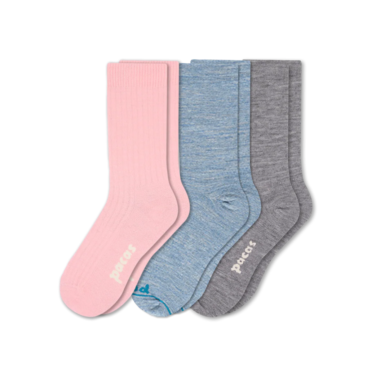 3 Pack - Women's Light-Weight Crew Pacas Socks - Image 239