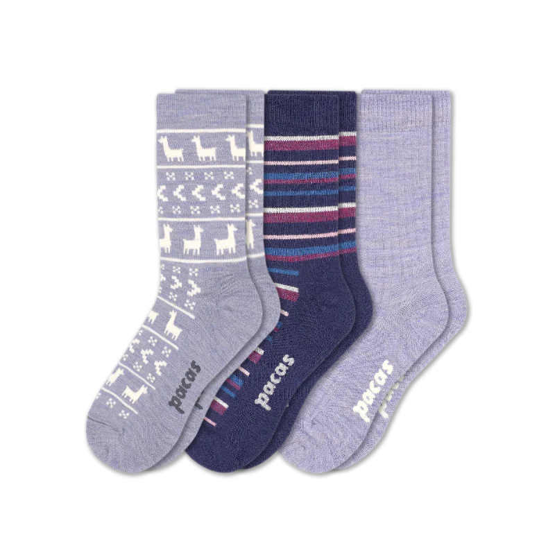 3 Pack - Women's Light-Weight Crew Pacas Socks - Image 24