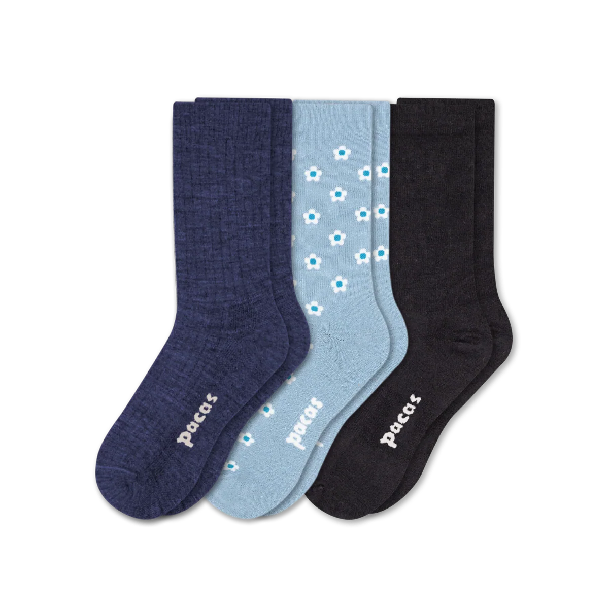 3 Pack - Women's Light-Weight Crew Pacas Socks - Image 242