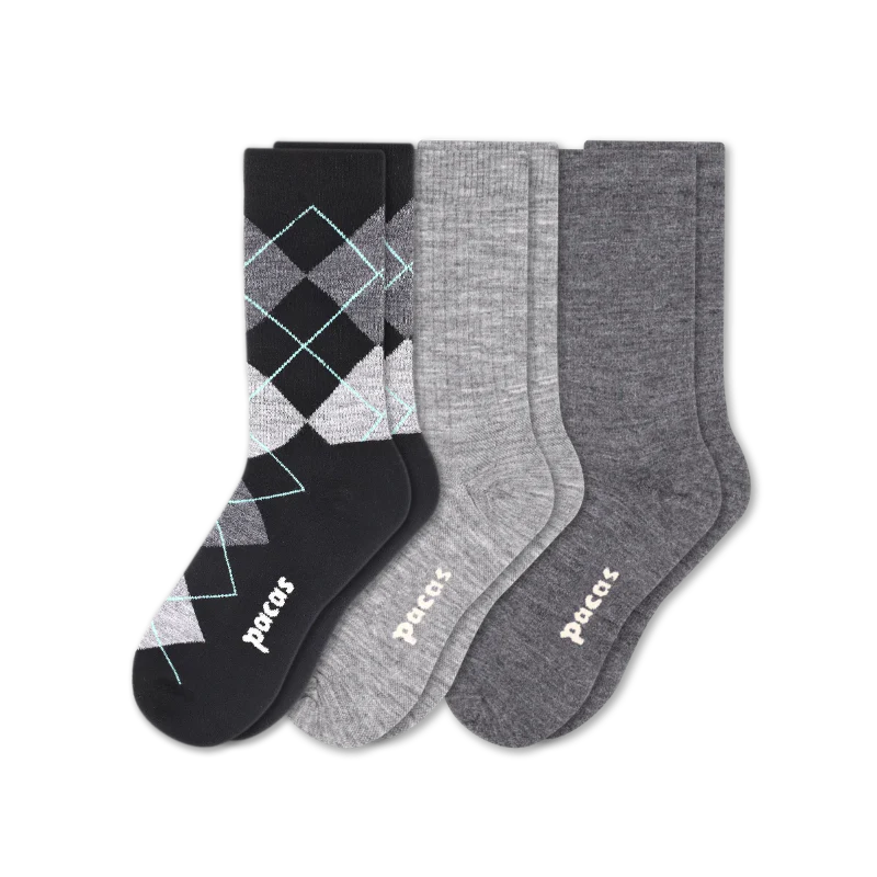 3 Pack - Women's Light-Weight Crew Pacas Socks - Image 28