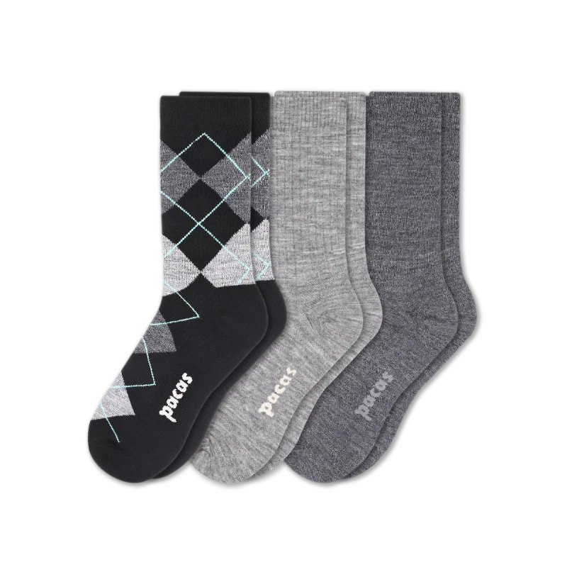 3 Pack - Women's Light-Weight Crew Pacas Socks - Image 32