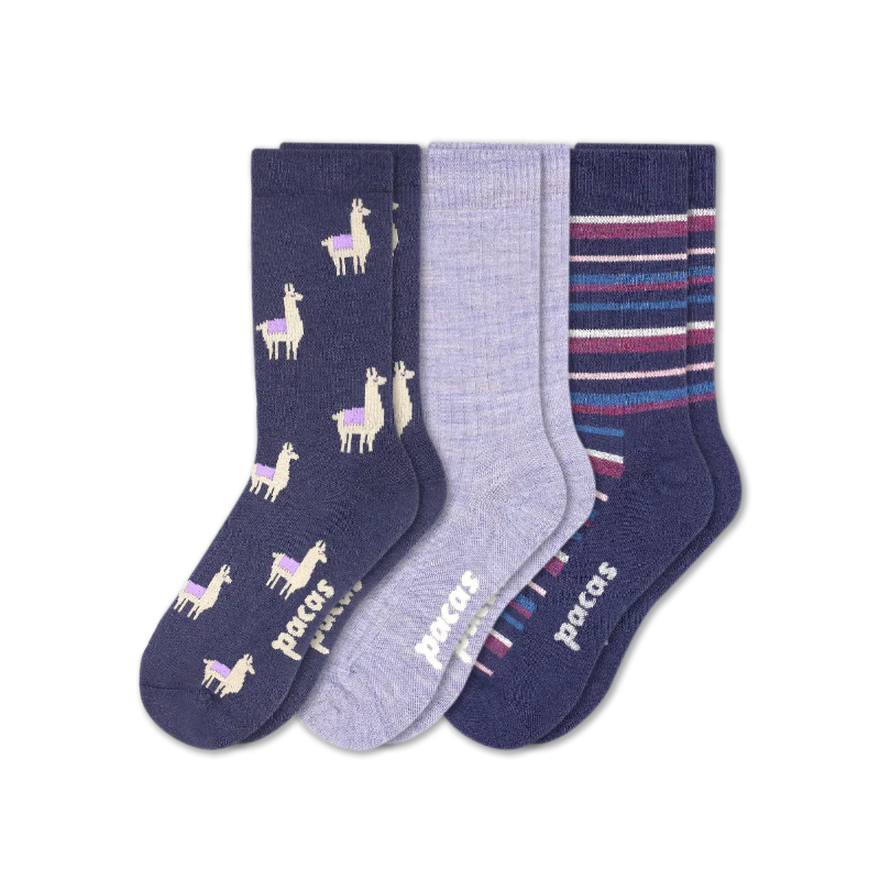 3 Pack - Women's Light-Weight Crew Pacas Socks - Image 37