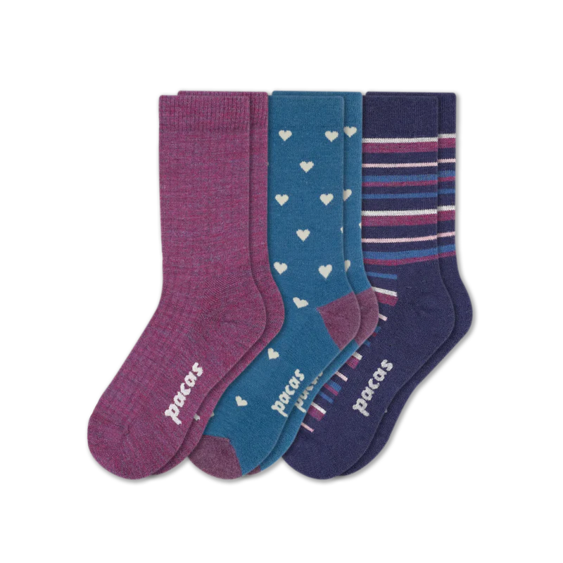 3 Pack - Women's Light-Weight Crew Pacas Socks - Image 39