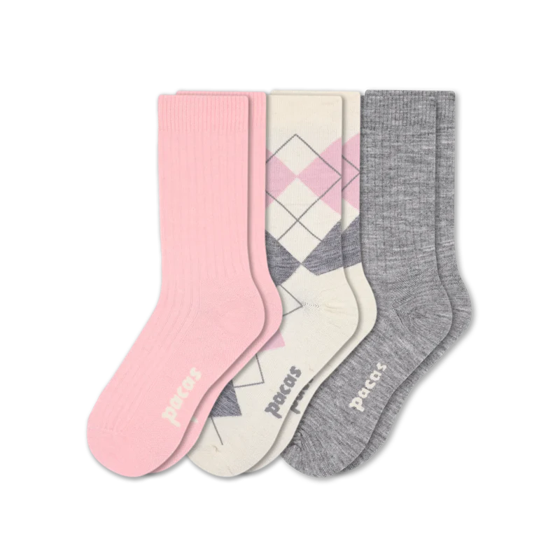 3 Pack - Women's Light-Weight Crew Pacas Socks - Image 41
