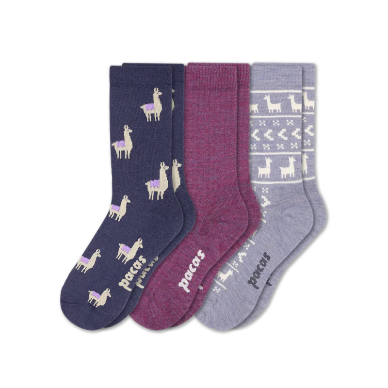 3 Pack - Women's Light-Weight Crew Pacas Socks - Image 42
