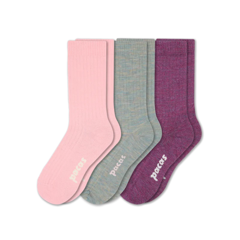 3 Pack - Women's Light-Weight Crew Pacas Socks - Image 43