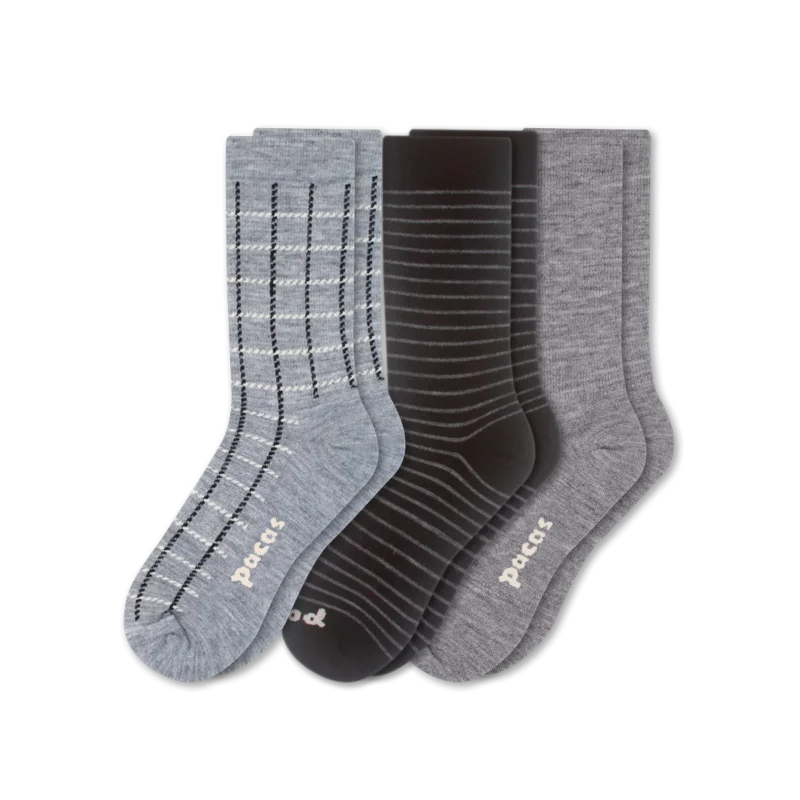 3 Pack - Women's Light-Weight Crew Pacas Socks - Image 47