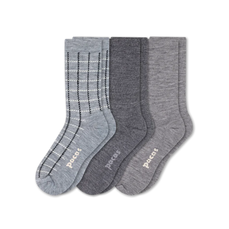 3 Pack - Women's Light-Weight Crew Pacas Socks - Image 48