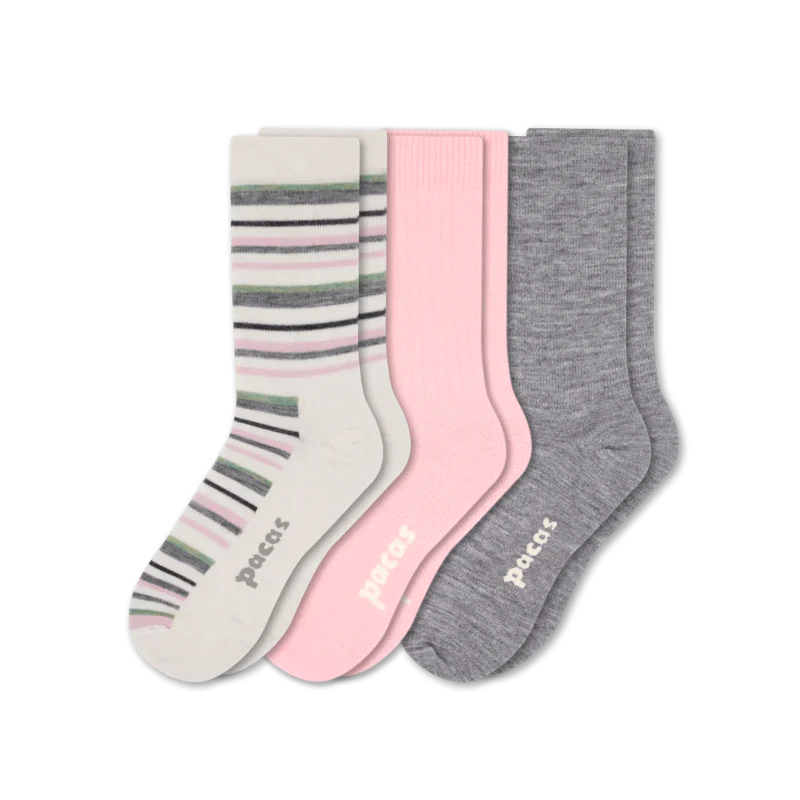 3 Pack - Women's Light-Weight Crew Pacas Socks - Image 50