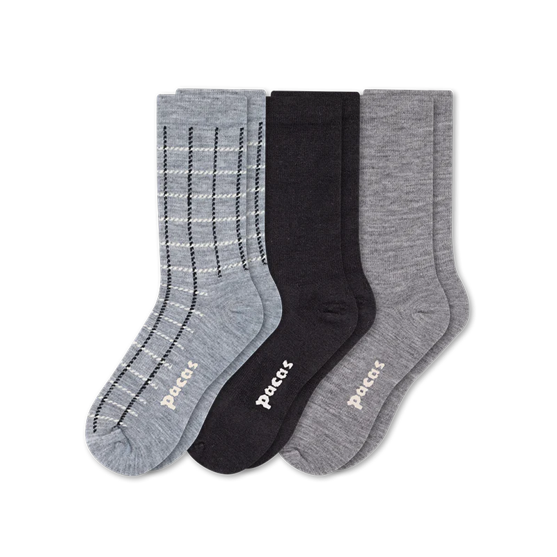 3 Pack - Women's Light-Weight Crew Pacas Socks - Image 54