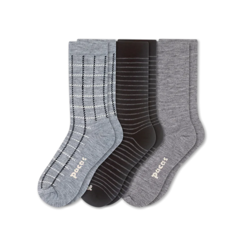 3 Pack - Women's Light-Weight Crew Pacas Socks - Image 57