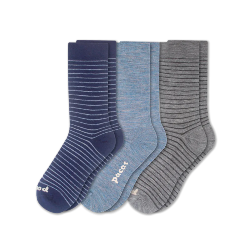 3 Pack - Women's Light-Weight Crew Pacas Socks - Image 69