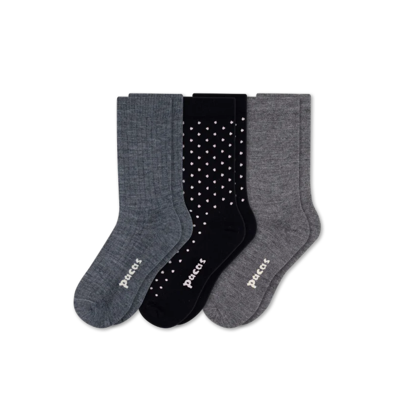 3 Pack - Women's Light-Weight Crew Pacas Socks - Image 7