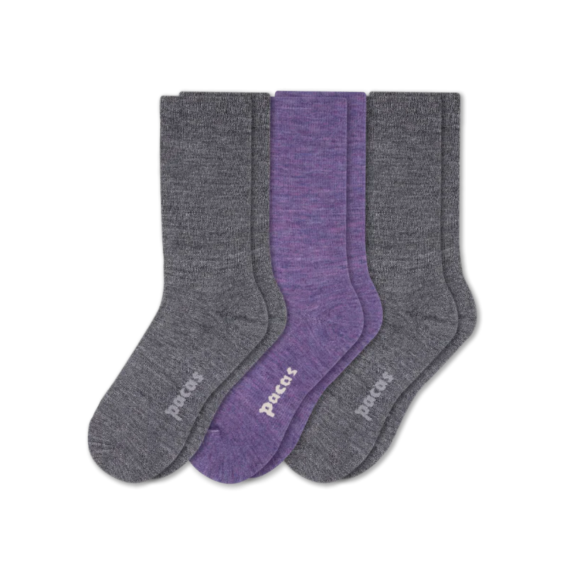 3 Pack - Women's Light-Weight Crew Pacas Socks - Image 72