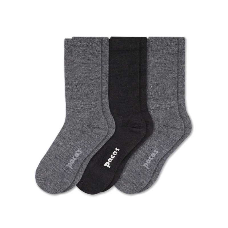 3 Pack - Women's Light-Weight Crew Pacas Socks - Image 74