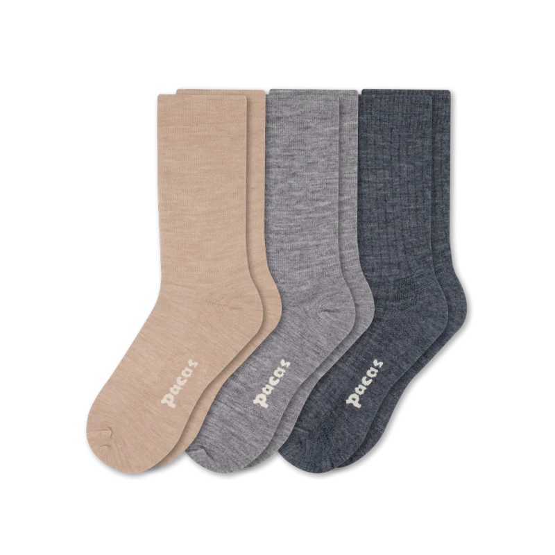 3 Pack - Women's Light-Weight Crew Pacas Socks - Image 75