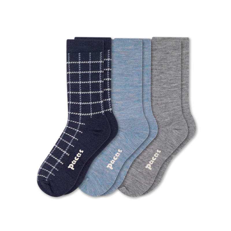 3 Pack - Women's Light-Weight Crew Pacas Socks - Image 78