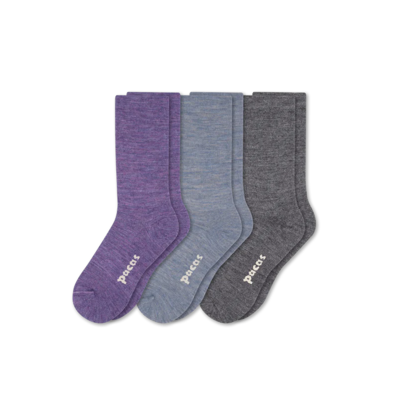 3 Pack - Women's Light-Weight Crew Pacas Socks - Image 8