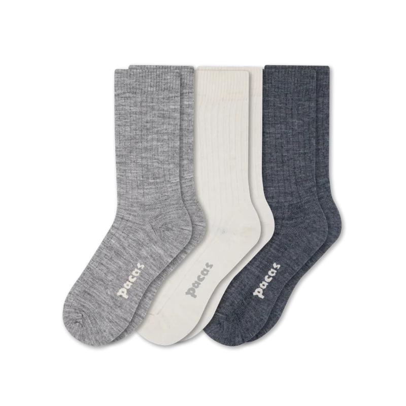 3 Pack - Women's Light-Weight Crew Pacas Socks - Image 97