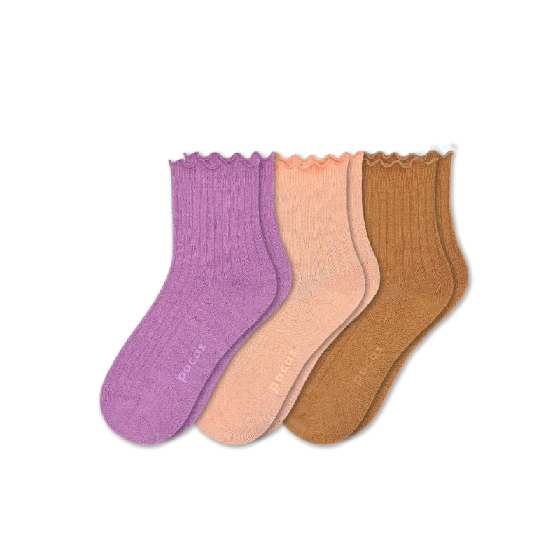 3 Pack - Women's Ruffle Socks - Image 3