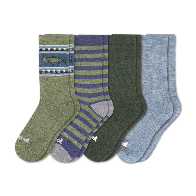4 Pack - Men's Crew Pacas Socks - Image 100